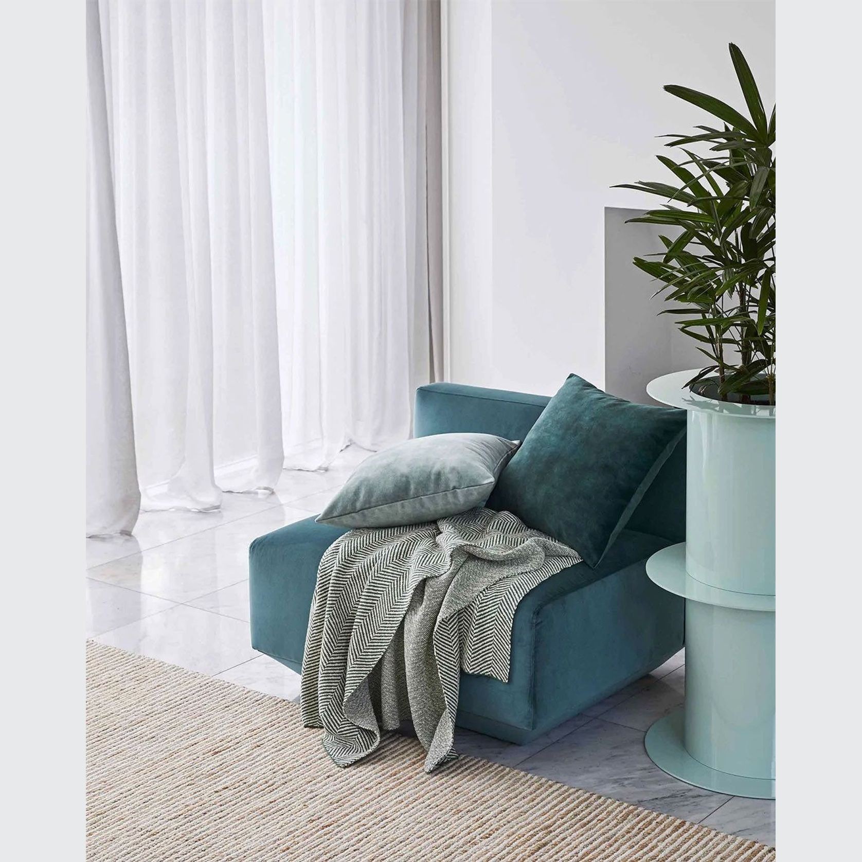 Weave Home Ava Velvet Cushion - Emerald | 50 x 50cm gallery detail image