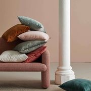 Weave Home Ava Velvet Cushion - Cinnamon | 50 x 50cm gallery detail image