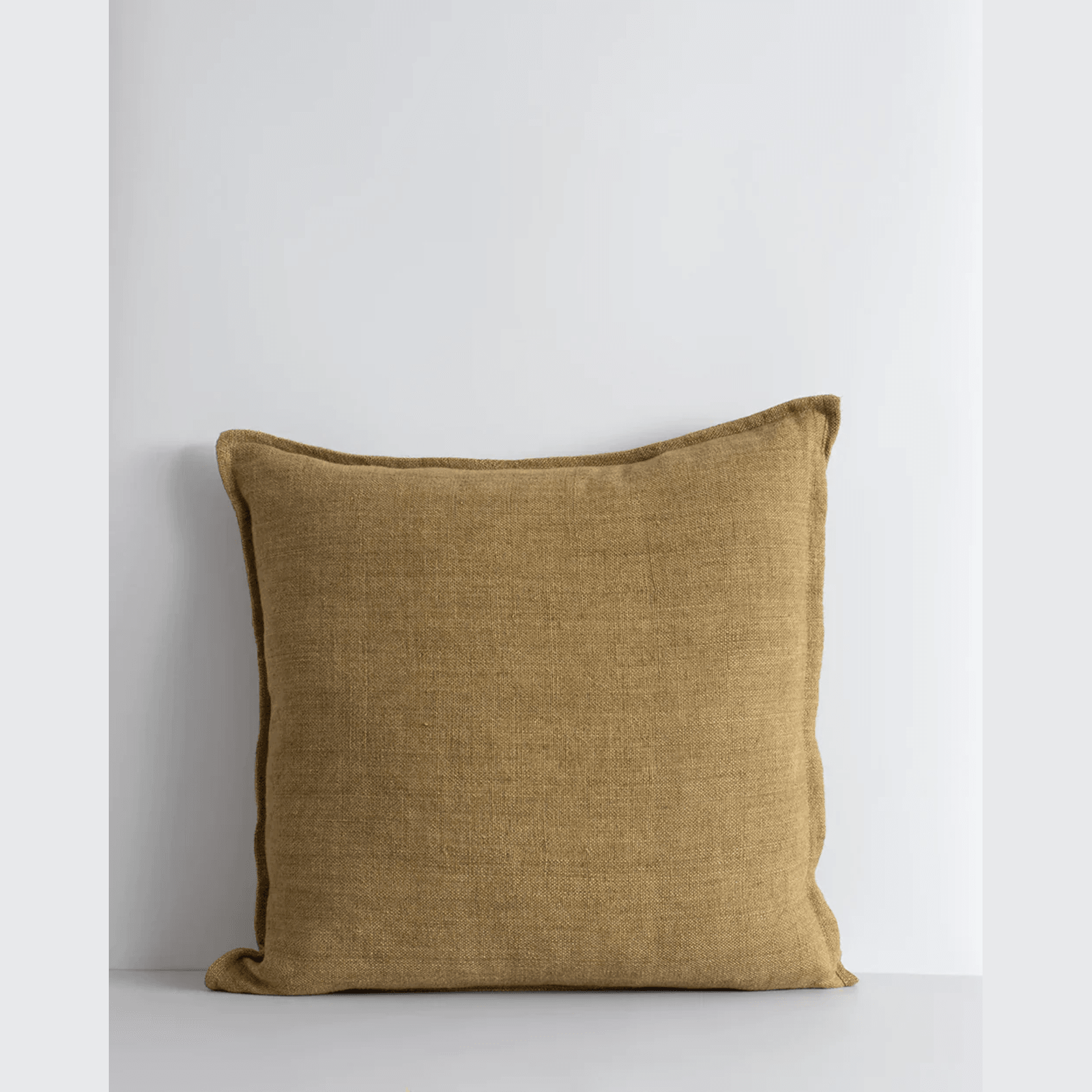 Baya Flaxmill Handwoven Linen Cushion - Fenugreek | Two Sizes gallery detail image