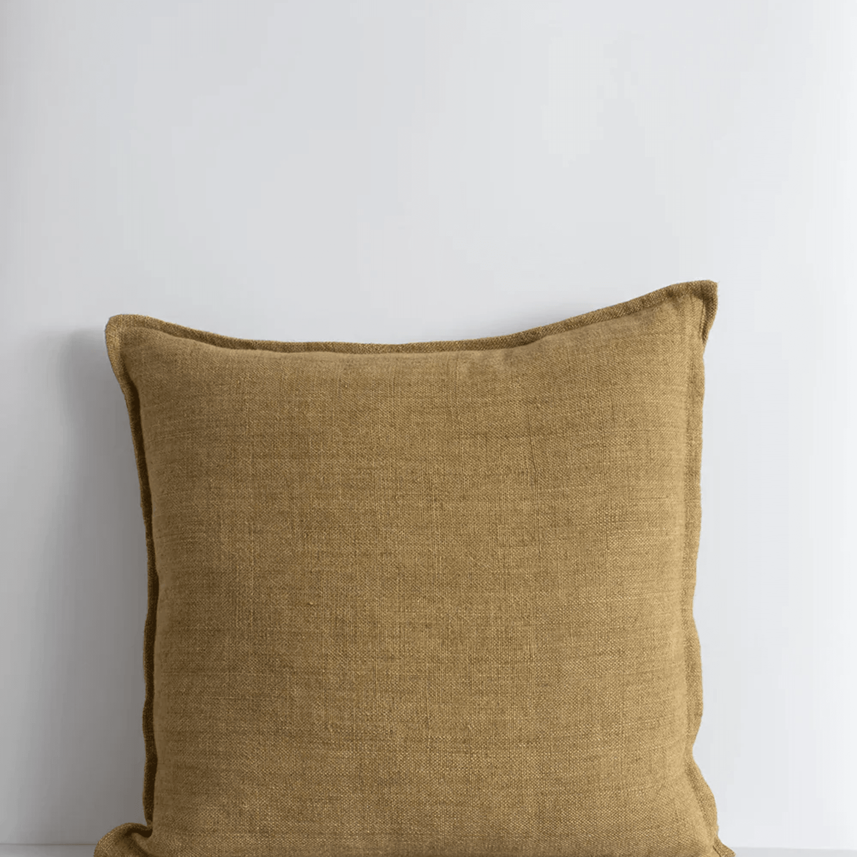 Baya Flaxmill Handwoven Linen Cushion - Fenugreek | Two Sizes gallery detail image