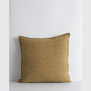 Baya Flaxmill Handwoven Linen Cushion - Fenugreek | Two Sizes gallery detail image