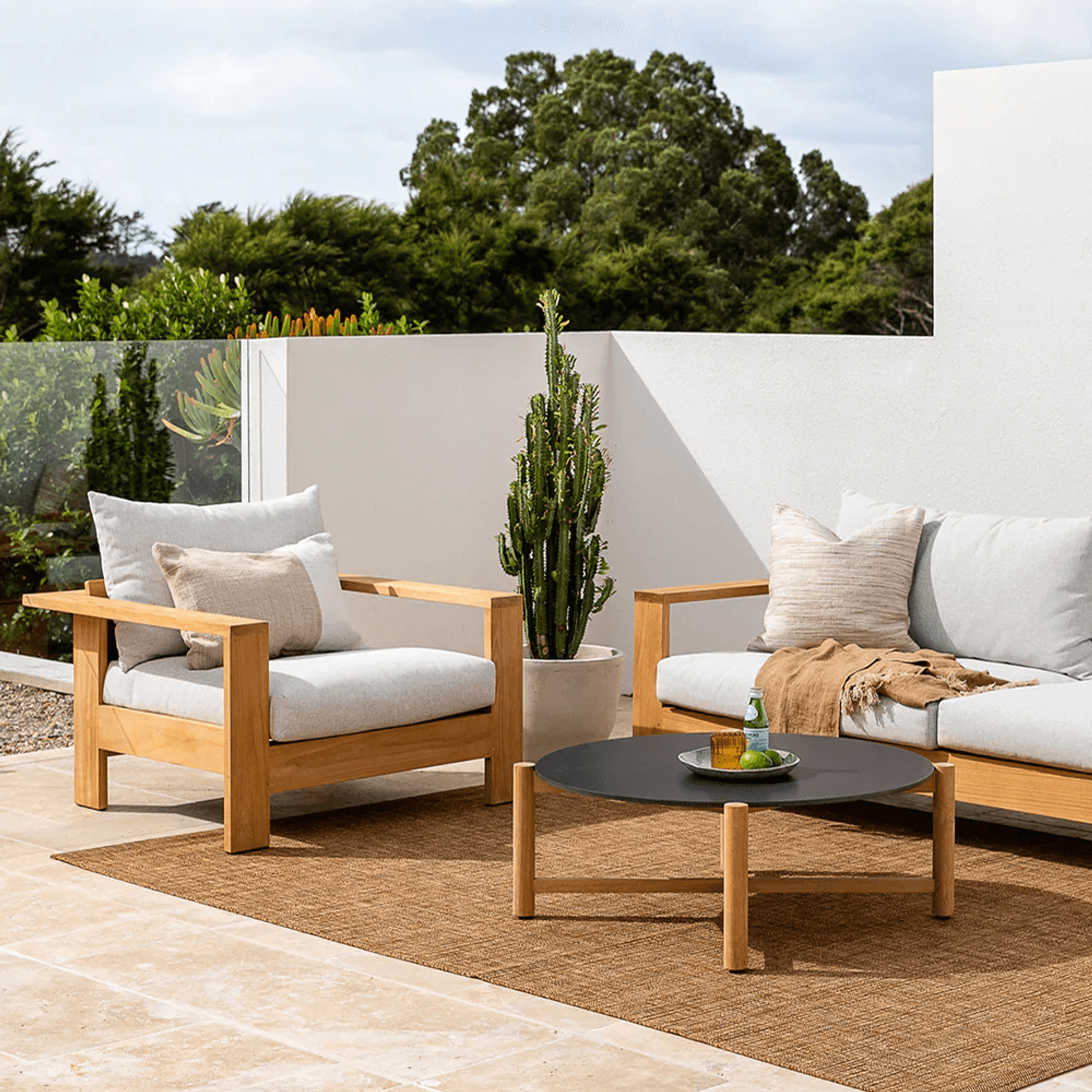 Baya Finn In & Outdoor Cushion - Almond | Lumbar gallery detail image