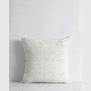 Baya Sandridge Cushion - Off White/Lead | 100% Linen gallery detail image