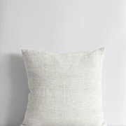 Baya Sandridge Cushion - Off White/Lead | 100% Linen gallery detail image