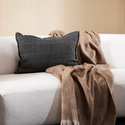 Baya Arcadia Handwoven Linen Cushion - Nori | Lumbar gallery detail image