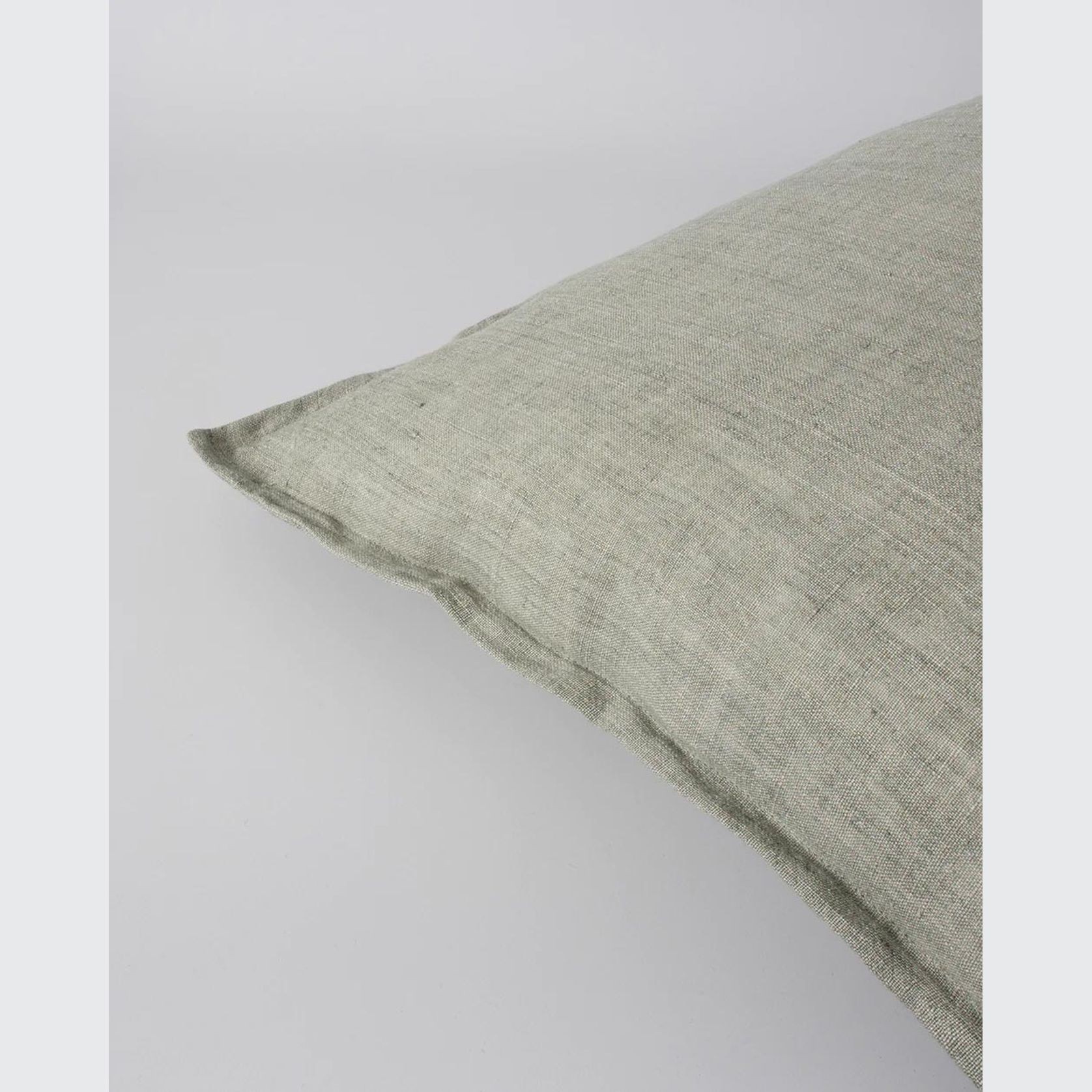 Baya Arcadia Handwoven Linen Cushion - Sage | Lumbar gallery detail image