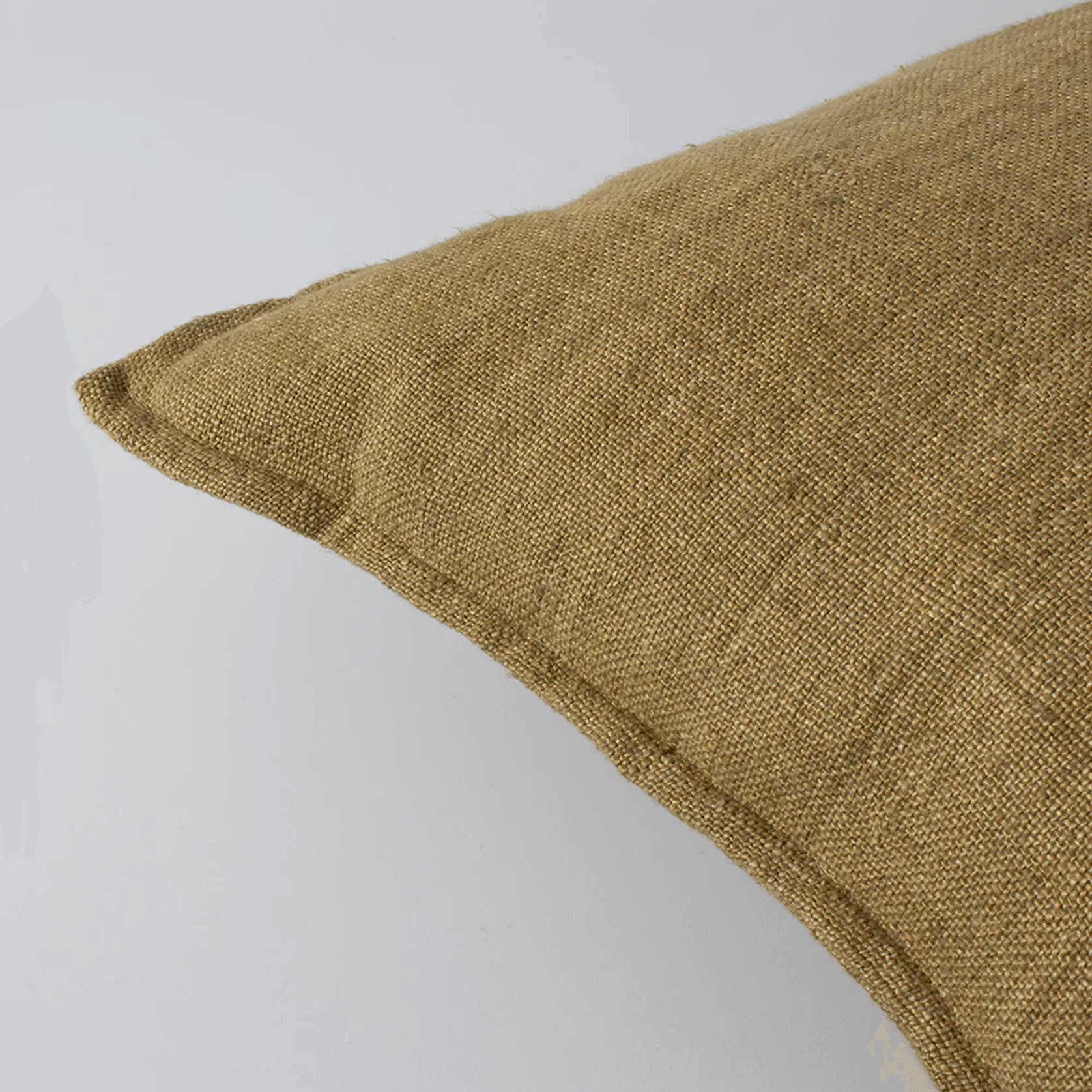 Baya Flaxmill Handwoven Linen Cushion - Fenugreek | Two Sizes gallery detail image