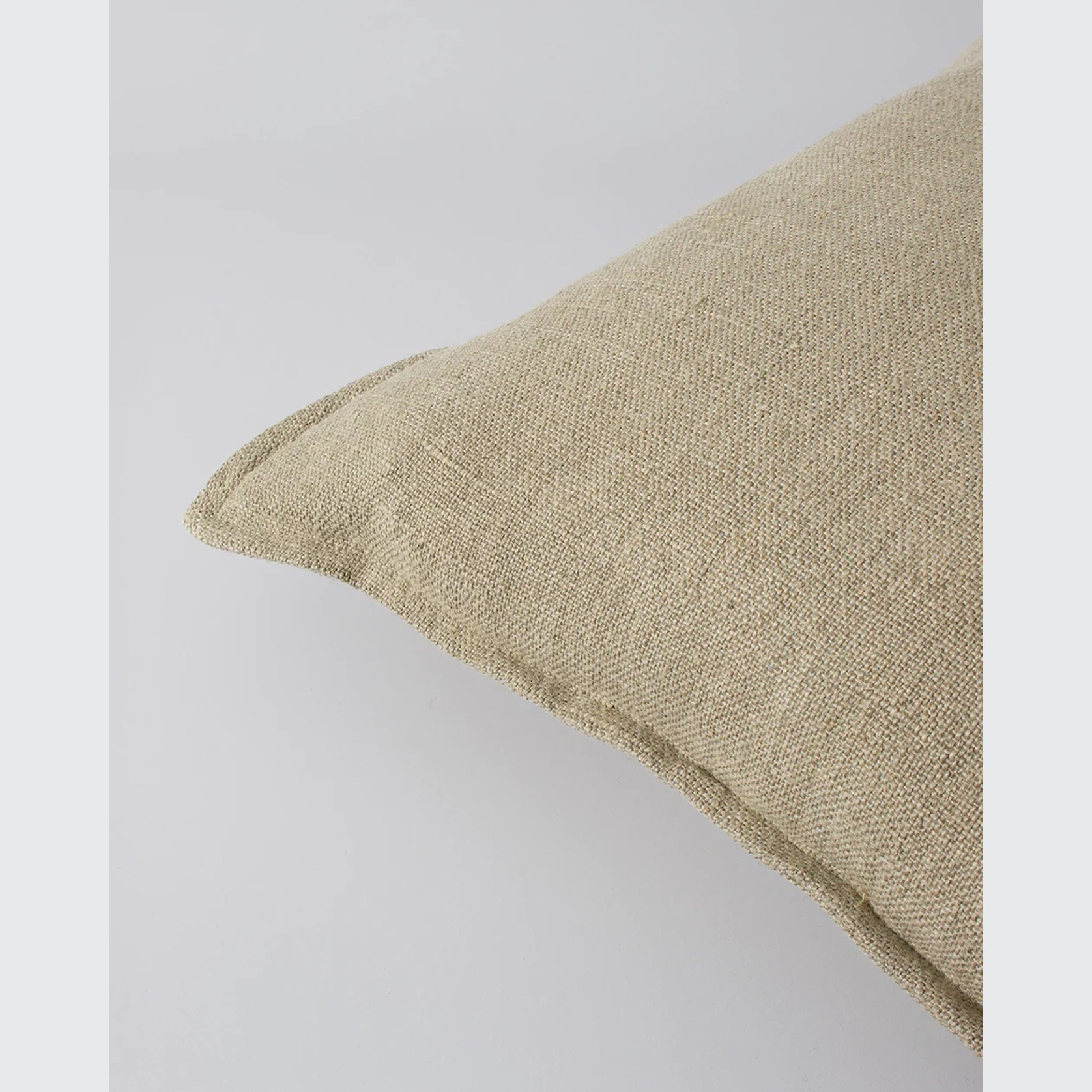 Baya Flaxmill Handwoven Linen Cushion - Doeskin gallery detail image