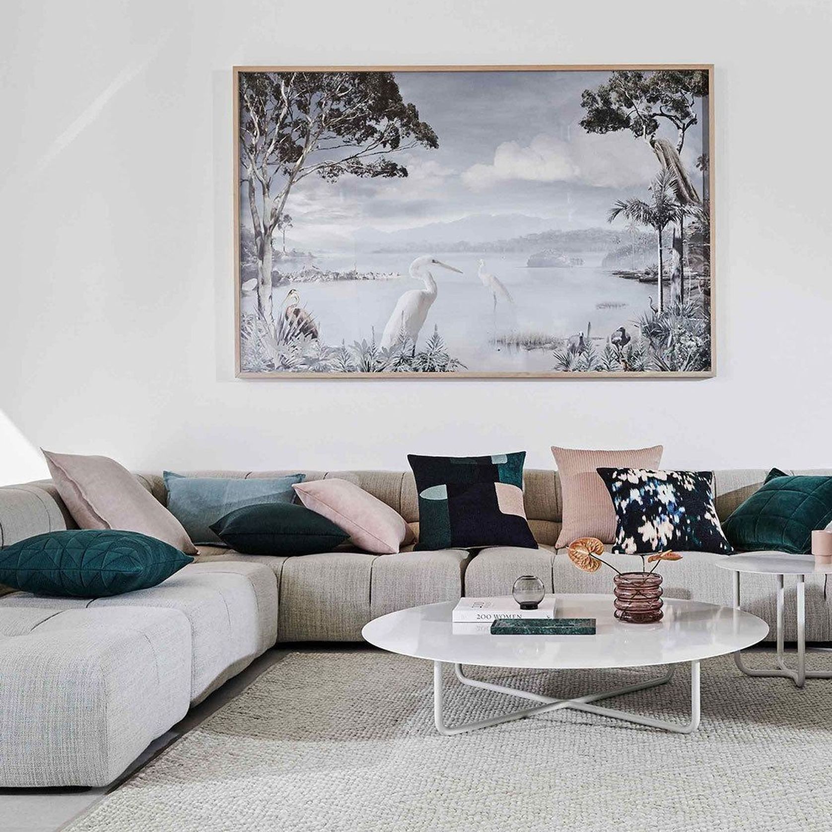 Weave Home European Linen Como Cushion - Mineral | Three Sizes gallery detail image