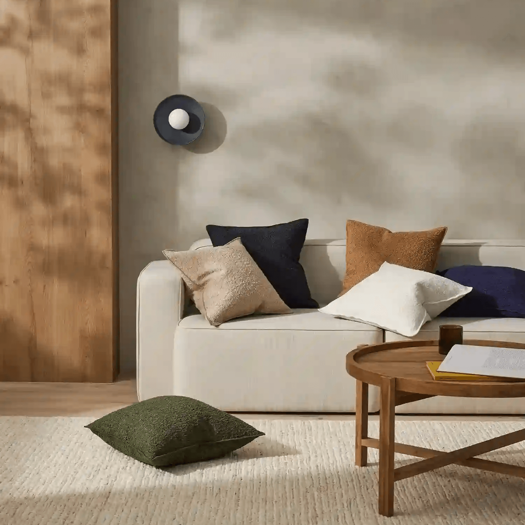 Weave Home Alberto Boucle Cushion - Copper | 50 x 50cm gallery detail image