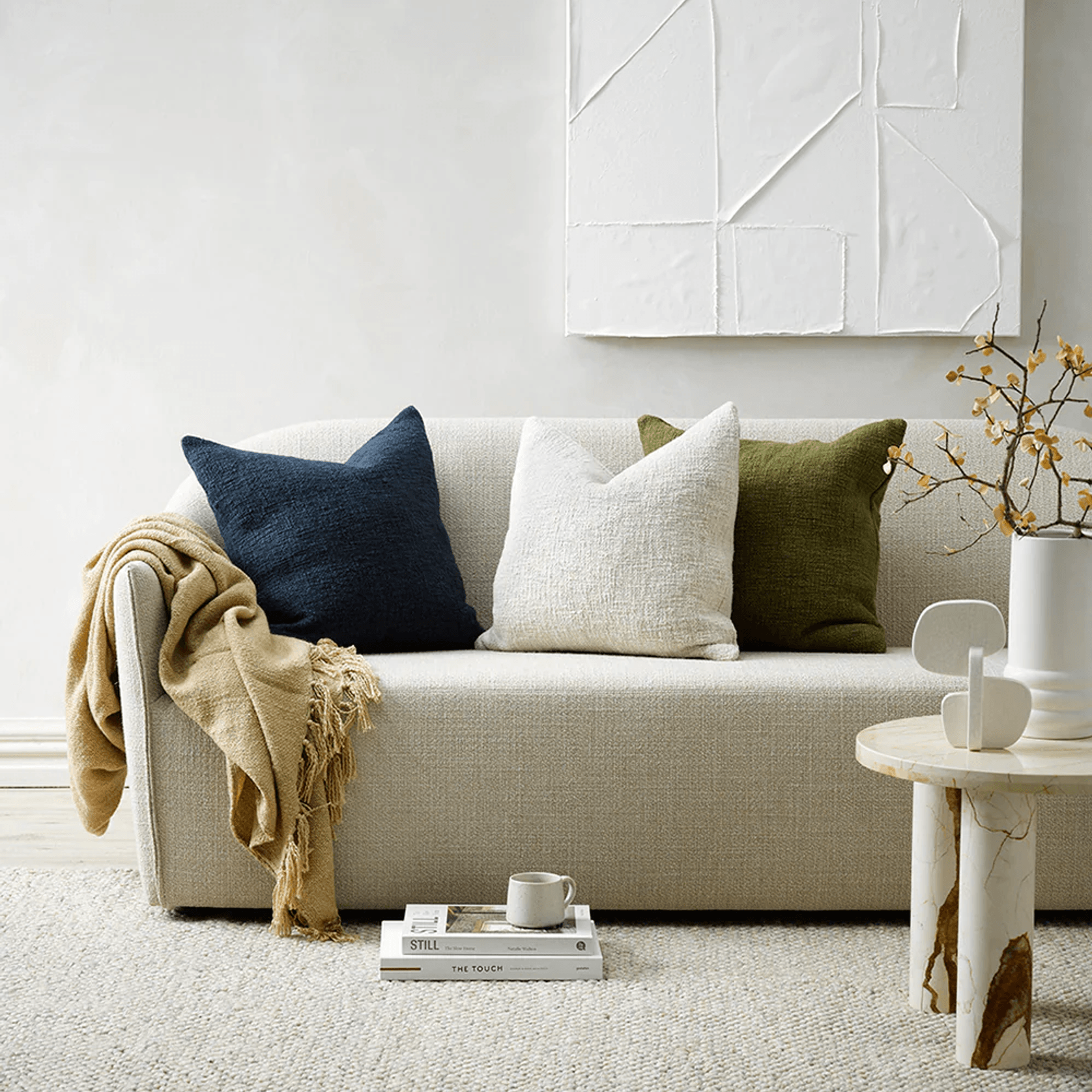 Baya Cyprian Cushion - Oatmeal | Two Sizes gallery detail image