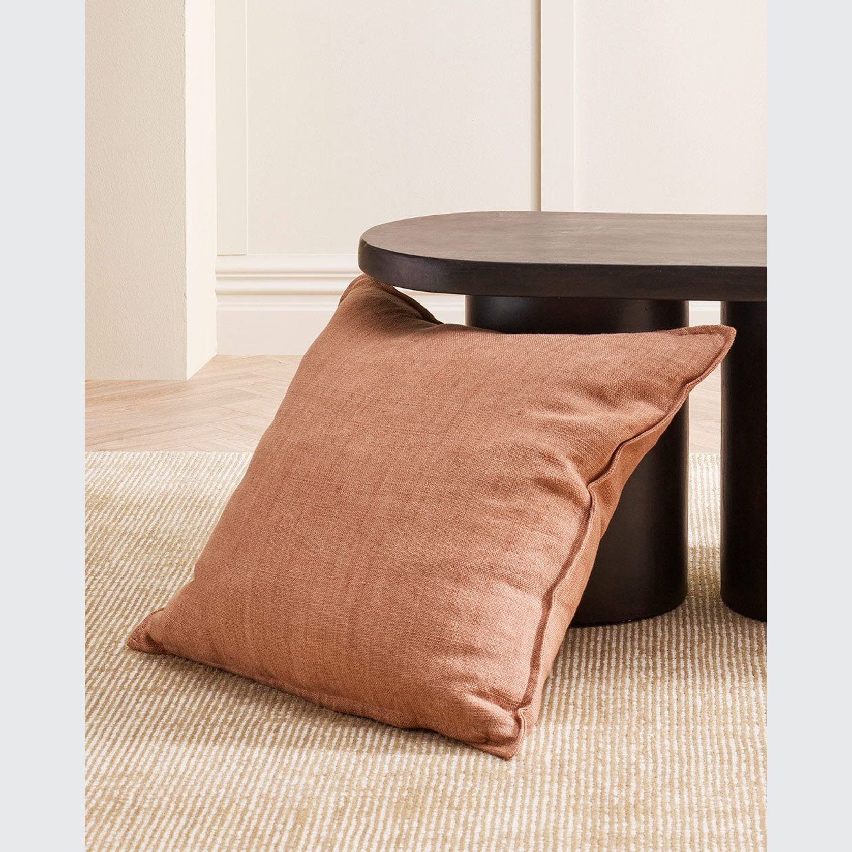 Baya Flaxmill Handwoven Linen Cushion - Clay | Two Sizes gallery detail image