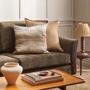 Baya Flaxmill Handwoven Linen Cushion - Fenugreek | Two Sizes gallery detail image