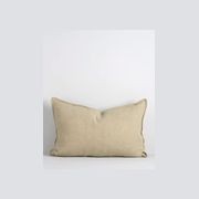Baya Arcadia Handwoven Linen Cushion - Putty gallery detail image