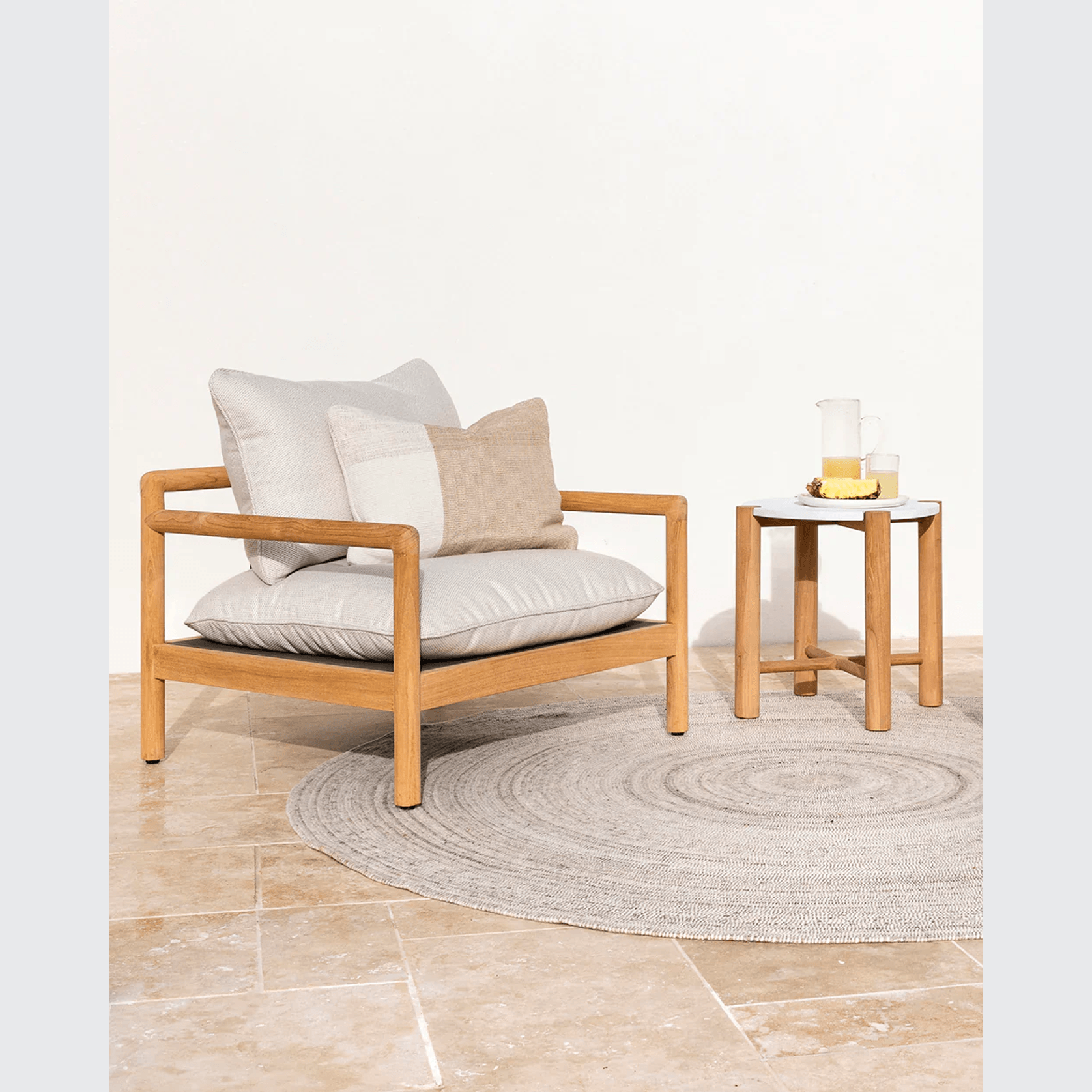 Baya Finn In & Outdoor Cushion - Almond | Lumbar gallery detail image