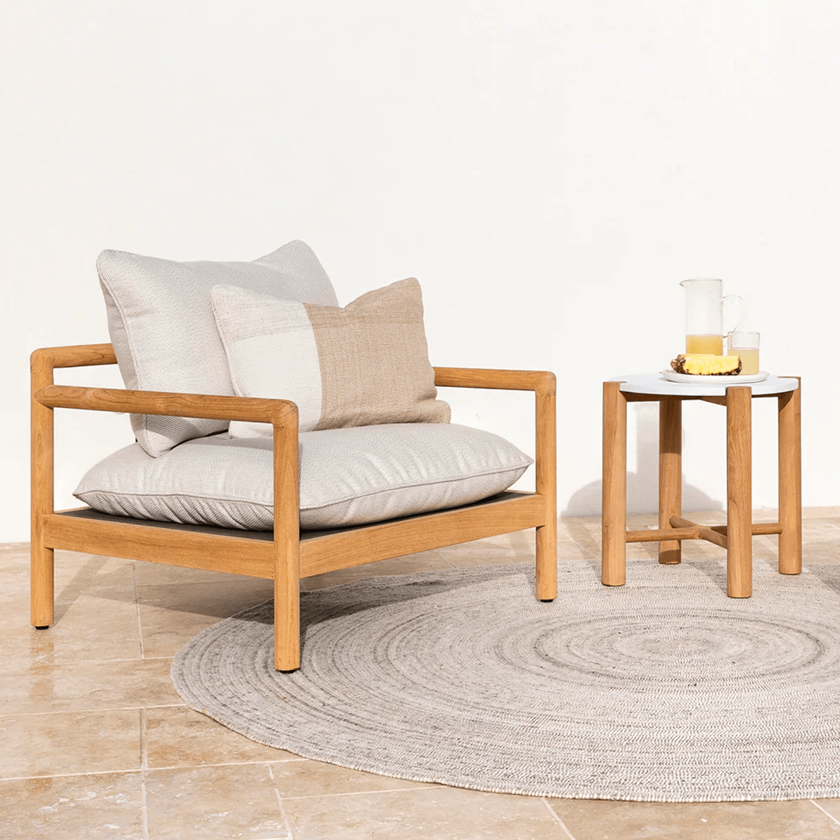 Baya Finn In & Outdoor Cushion - Almond | Lumbar gallery detail image