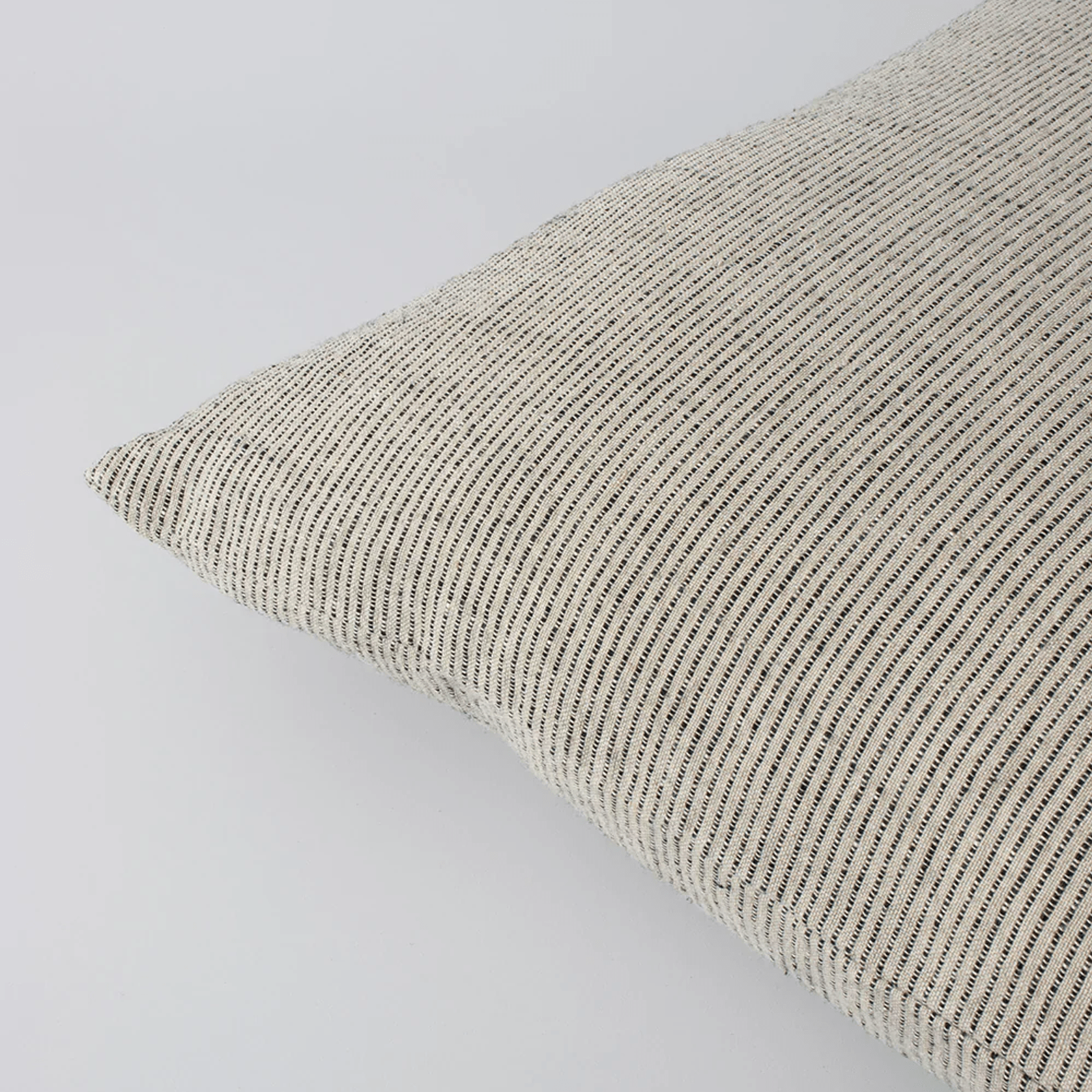 Baya Sandridge Cushion - Linen/Black | 100% Linen gallery detail image