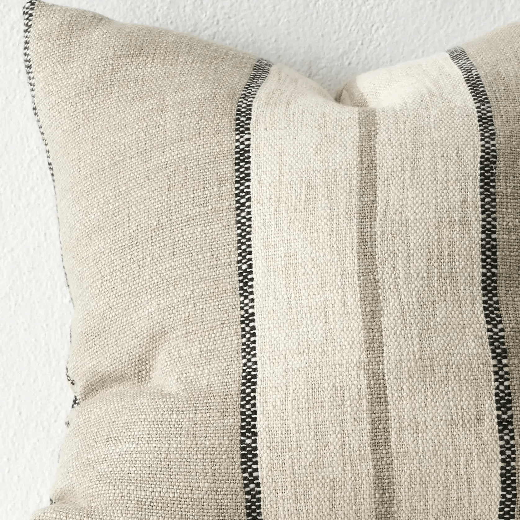 Weave Home Ottavio Cushion - Natural | Textured Stripe gallery detail image