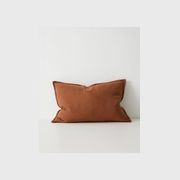 Weave Home European Linen Como Cushion - Tobacco | Three Sizes gallery detail image