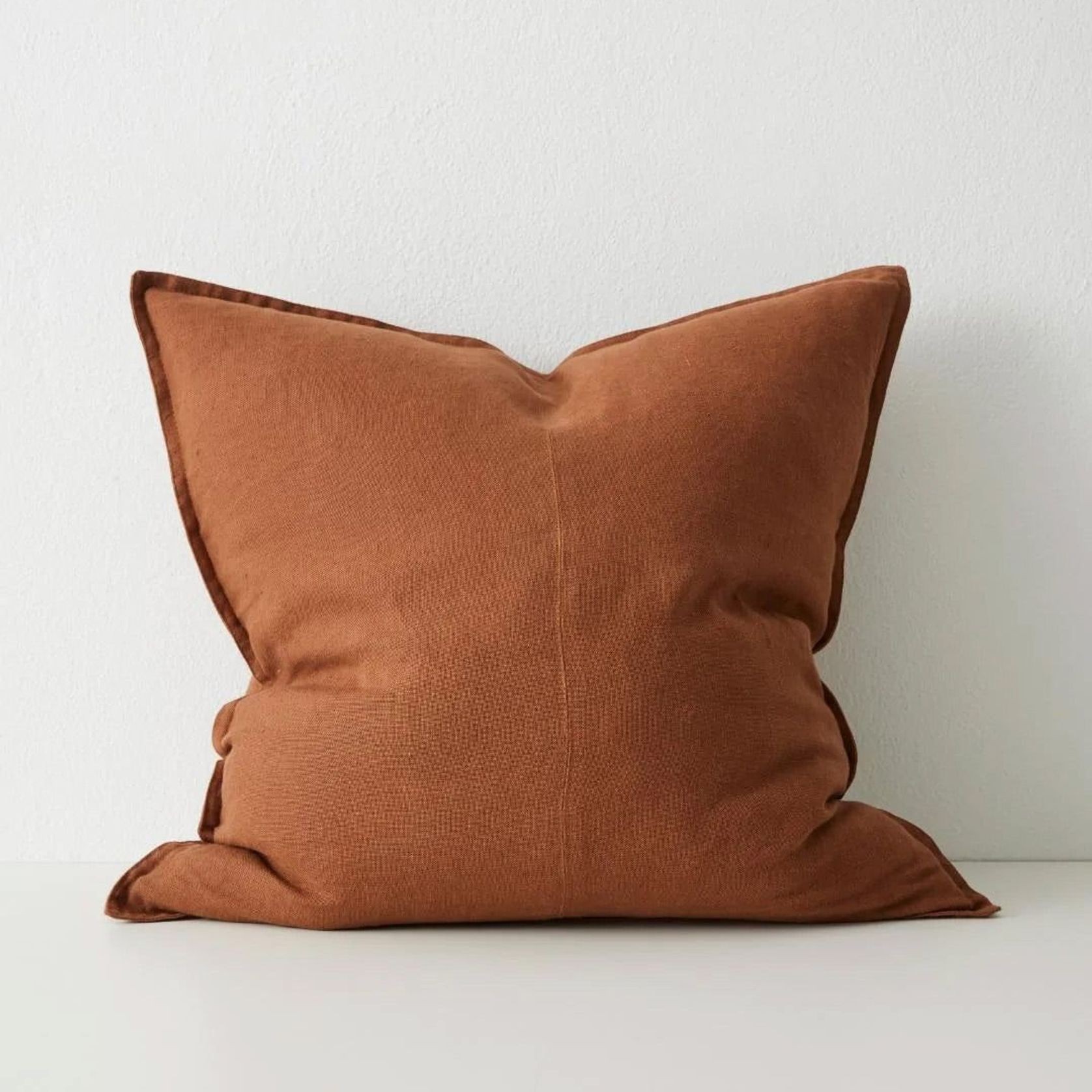 Weave Home European Linen Como Cushion - Tobacco | Three Sizes gallery detail image