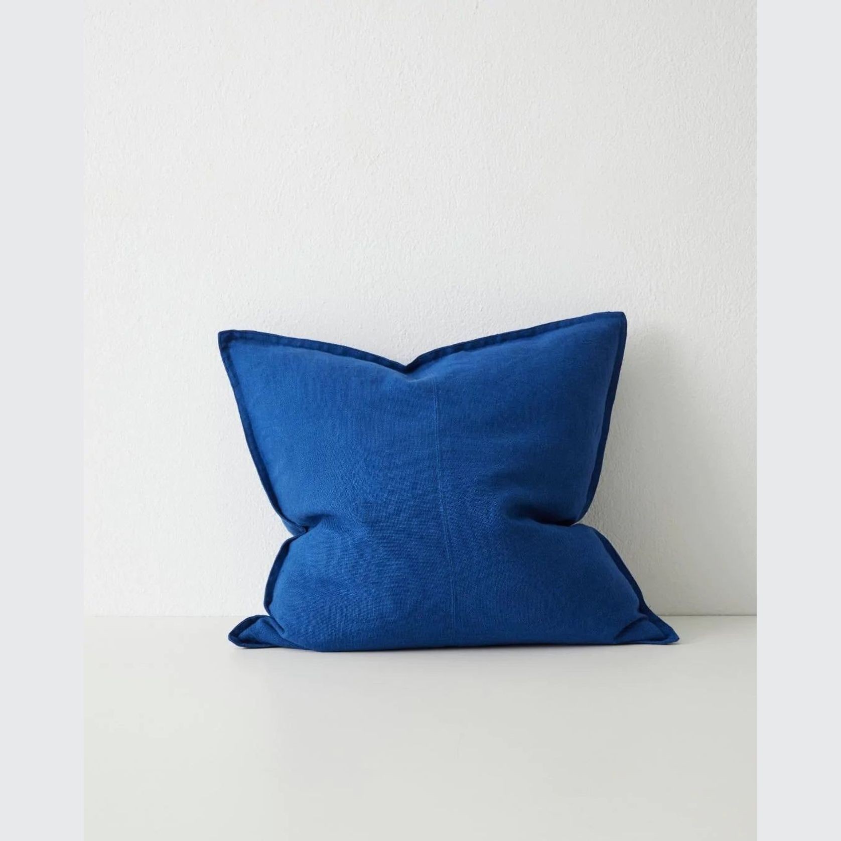 Weave Home European Linen Como Cushion  - Cobalt | Three Sizes gallery detail image