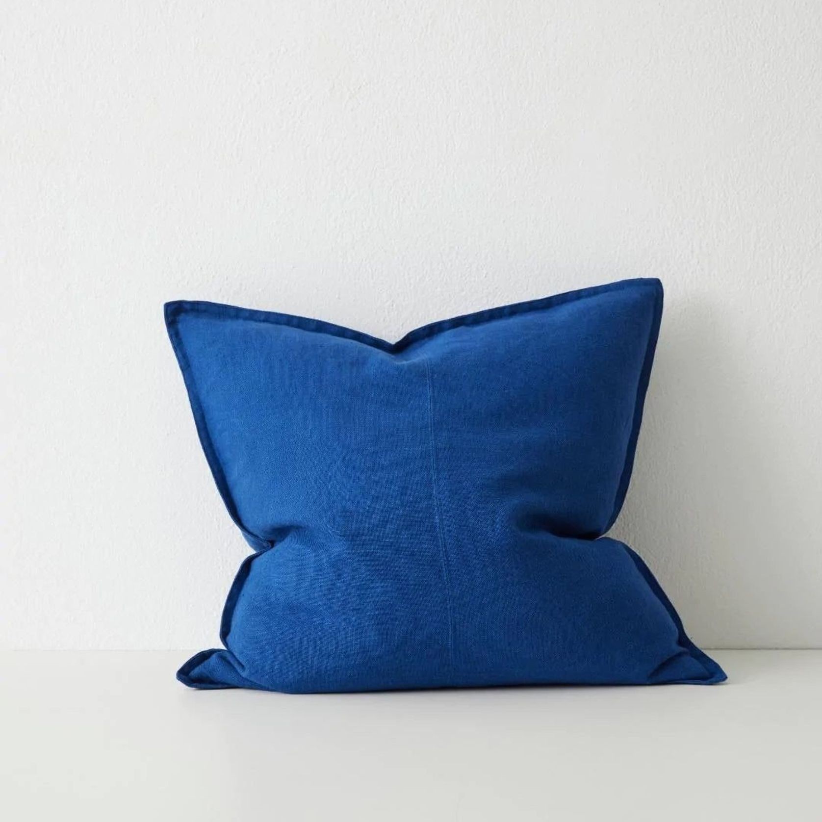 Weave Home European Linen Como Cushion  - Cobalt | Three Sizes gallery detail image