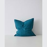 Weave Home European Linen Como Cushion - Teal | Three Sizes gallery detail image