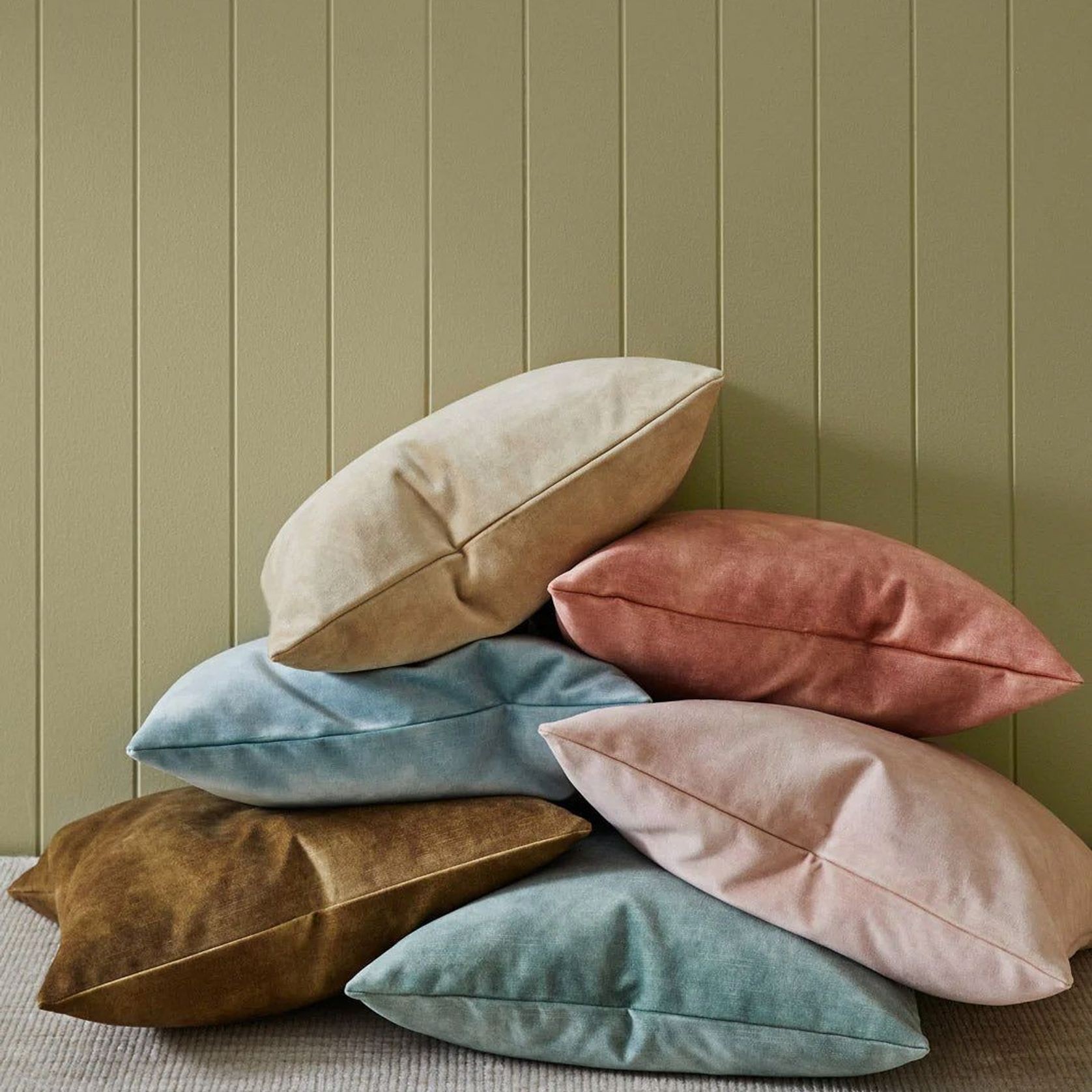 Weave Home Ava Velvet Cushion - Nougat | 50 x 50cm gallery detail image