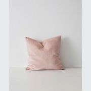 Weave Home Ava Velvet Cushion - Blush | 50 x 50cm gallery detail image