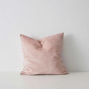 Weave Home Ava Velvet Cushion - Blush | 50 x 50cm gallery detail image