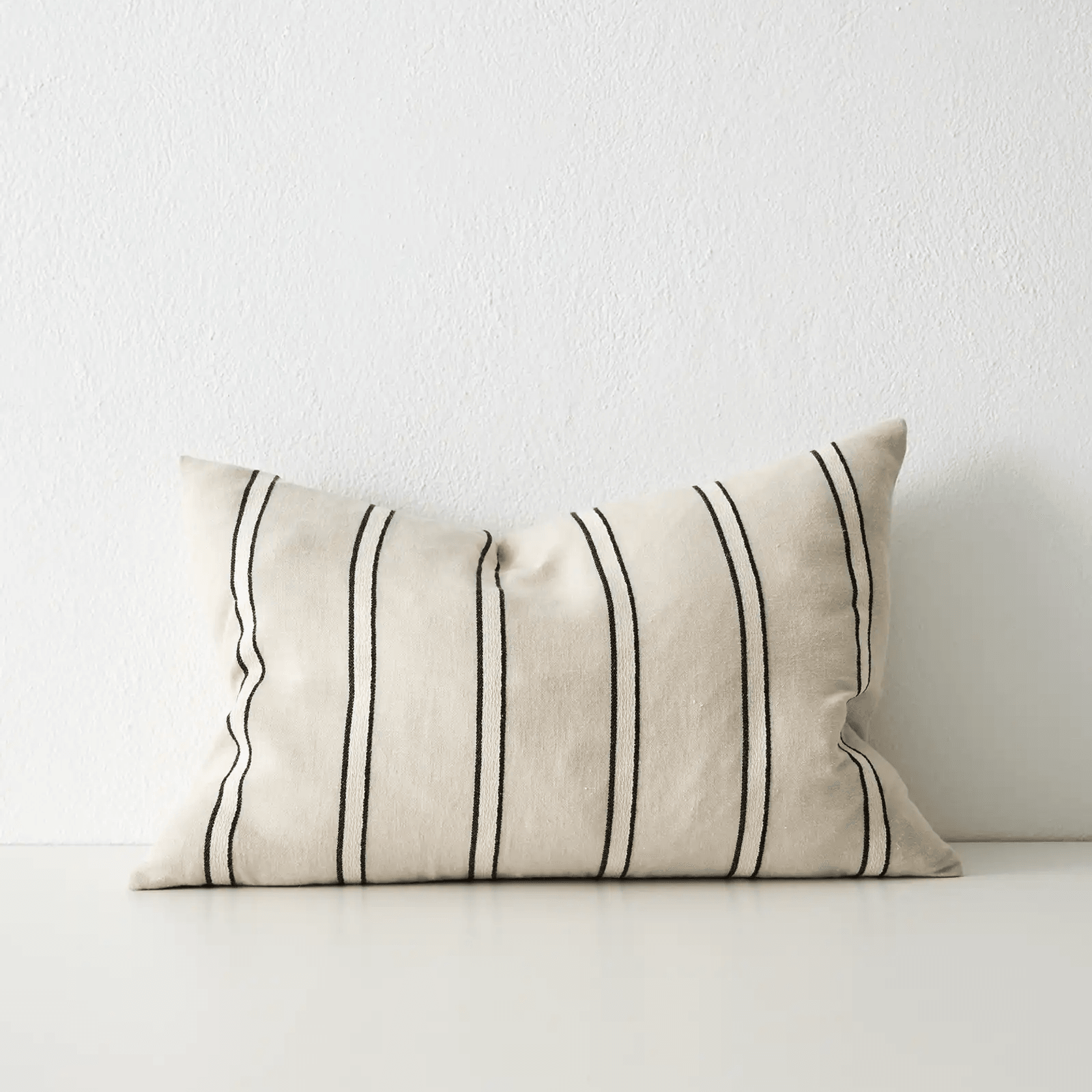 Weave Home Vinnie Striped Cushion - Natural | Square and Lumbar gallery detail image