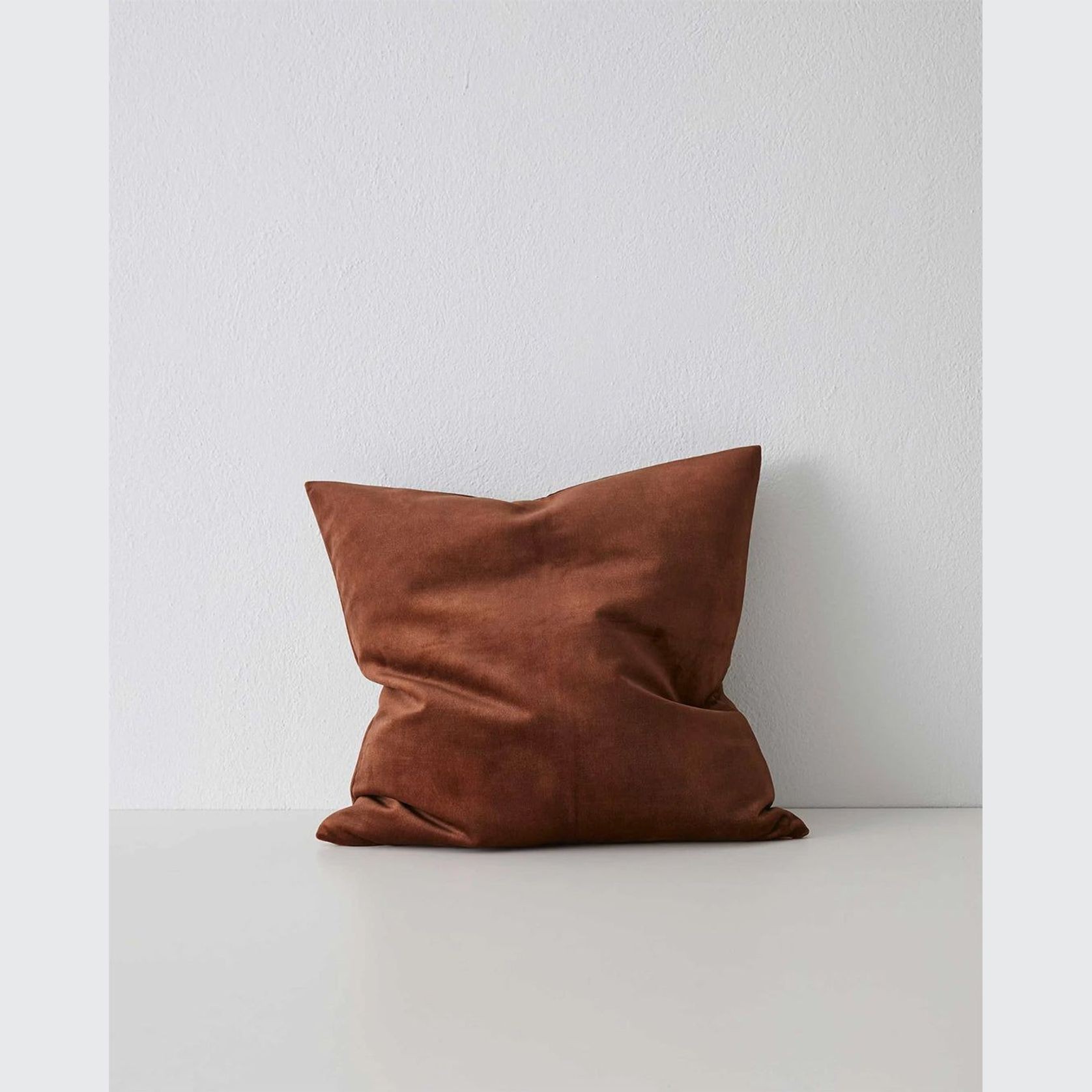 Weave Home Ava Velvet Cushion - Cinnamon | 50 x 50cm gallery detail image