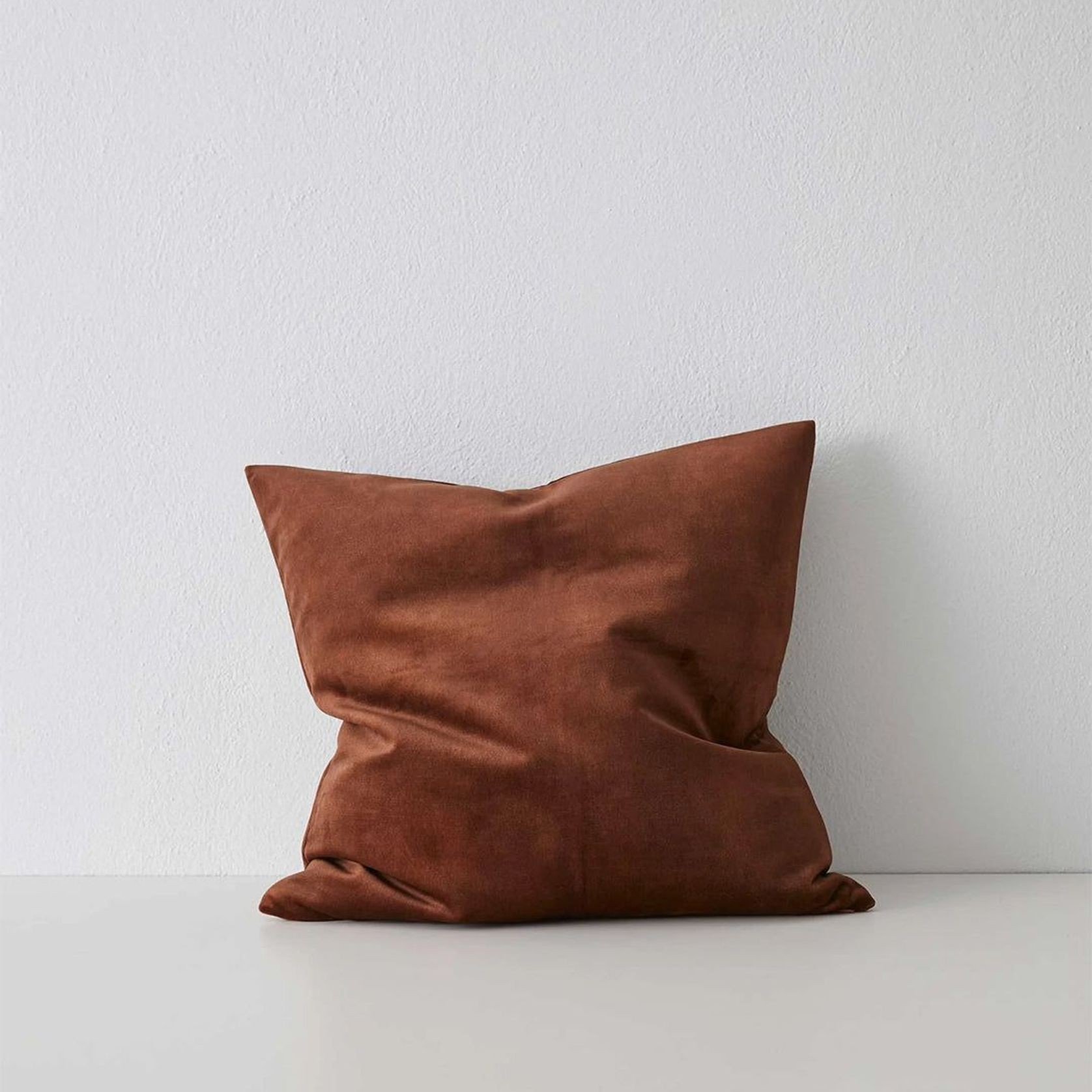 Weave Home Ava Velvet Cushion - Cinnamon | 50 x 50cm gallery detail image