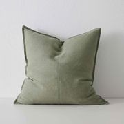 Weave Home European Linen Como Cushion - Olive | Three Sizes gallery detail image