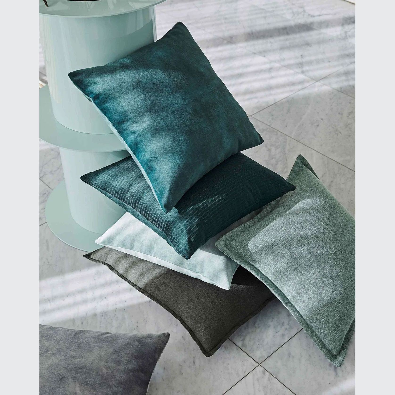 Weave Home Ava Velvet Cushion - Emerald | 50 x 50cm gallery detail image