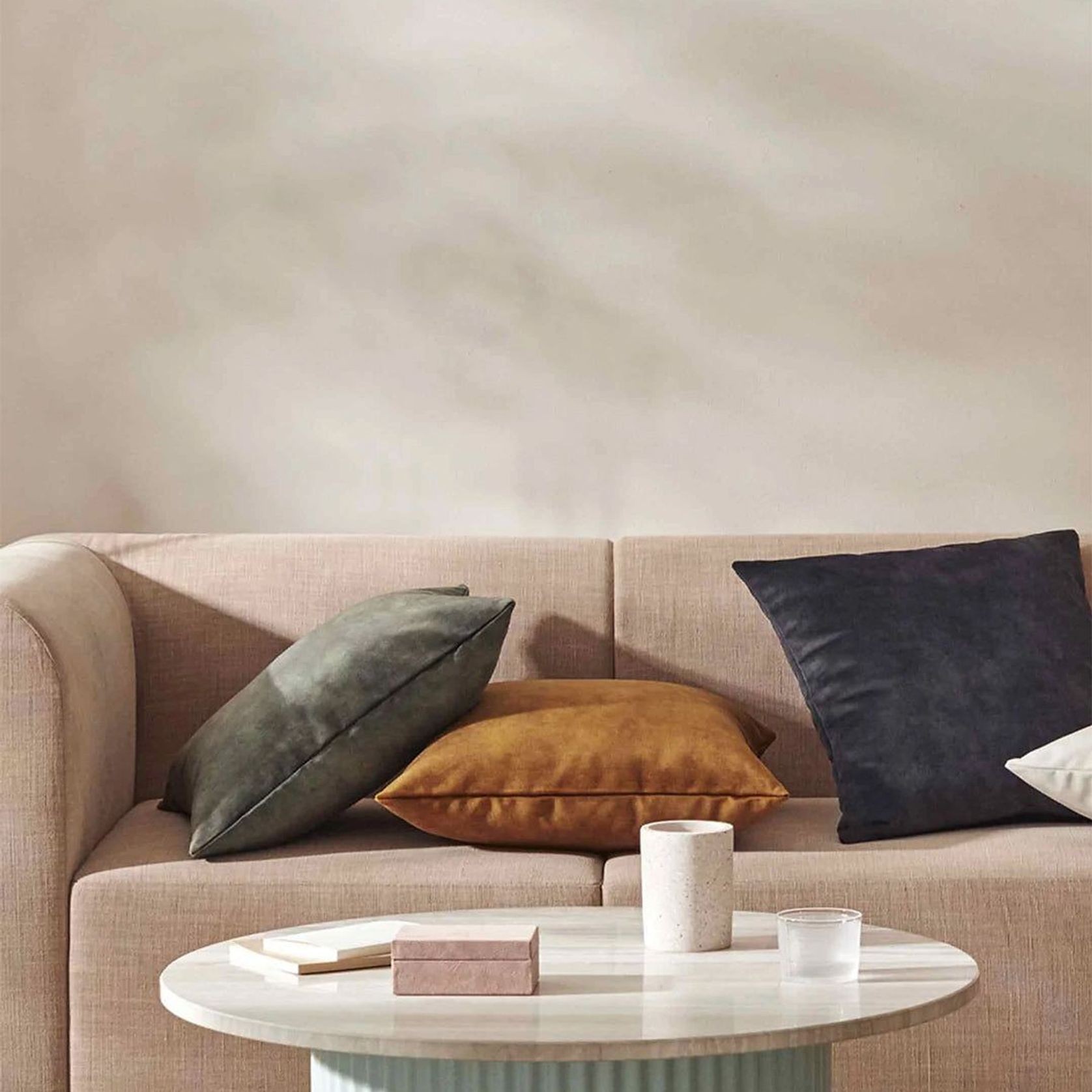 Weave Home Ava Velvet Cushion - Jade | 50 x 50cm gallery detail image