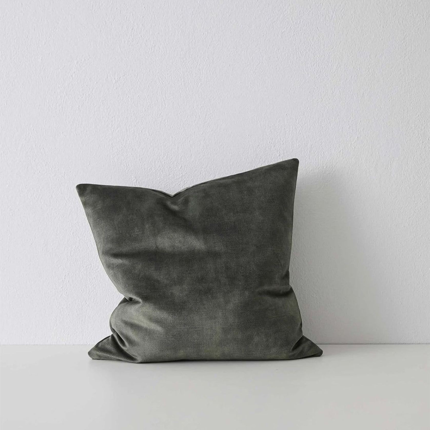 Weave Home Ava Velvet Cushion - Jade | 50 x 50cm gallery detail image
