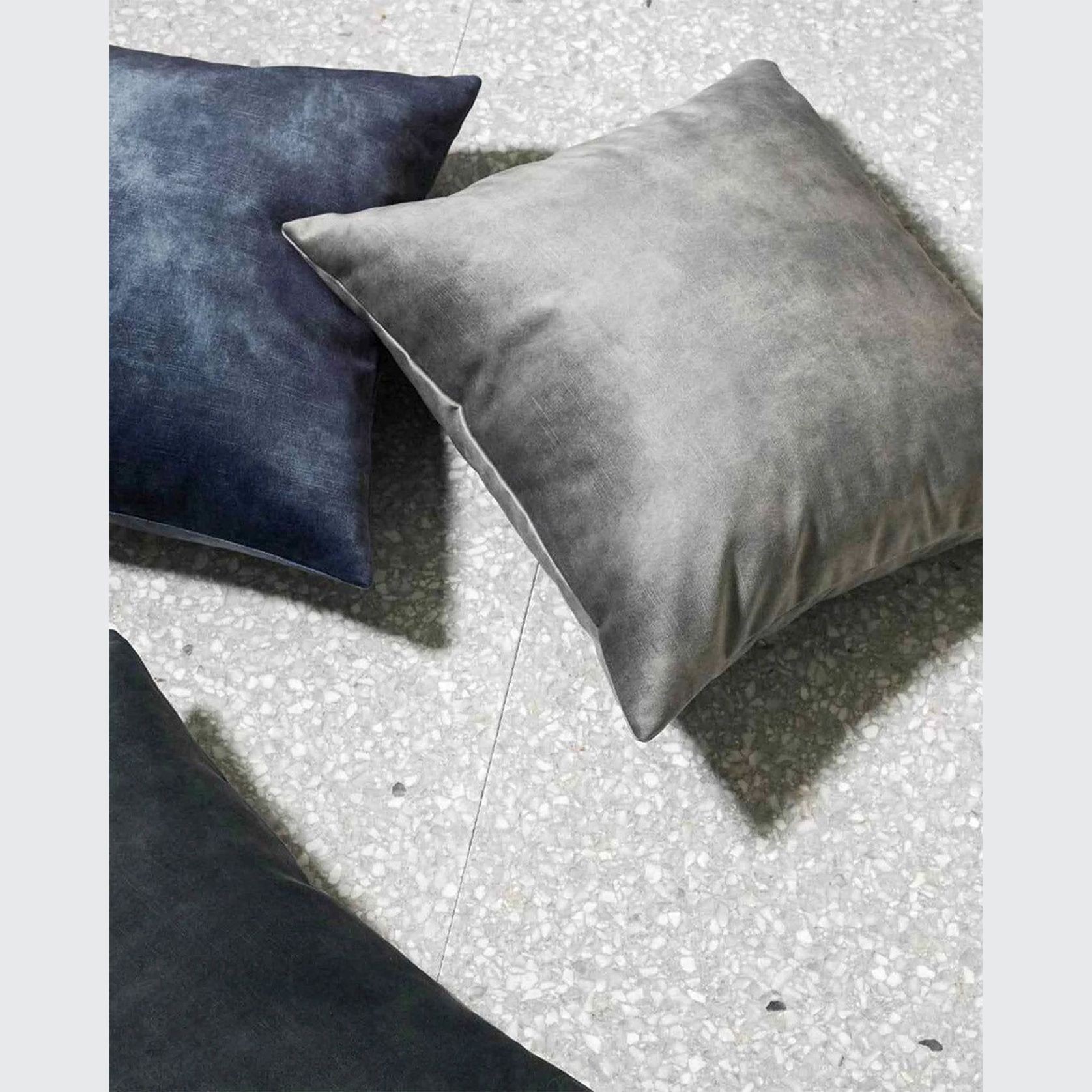 Weave Home Ava Velvet Cushion - Steel | 50 x 50cm gallery detail image