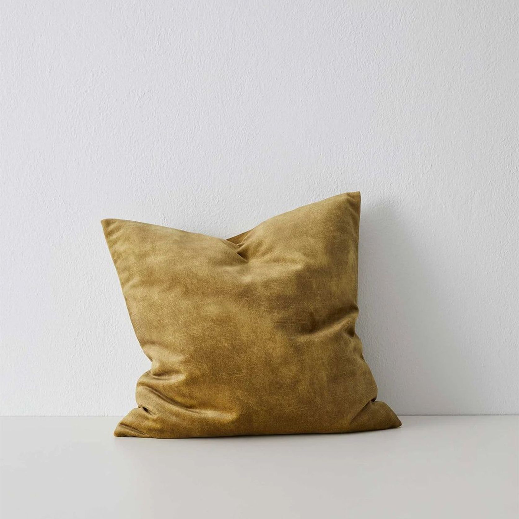 Weave Home Ava Velvet Cushion - Chartreuse | 50 x 50cm gallery detail image