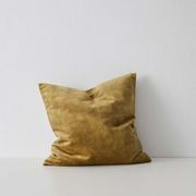 Weave Home Ava Velvet Cushion - Chartreuse | 50 x 50cm gallery detail image