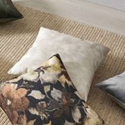 Weave Home Ava Velvet Cushion - Ecru | 50 x 50cm gallery detail image
