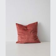 Weave Home Ava Velvet Cushion - Coral | 50 x 50cm gallery detail image