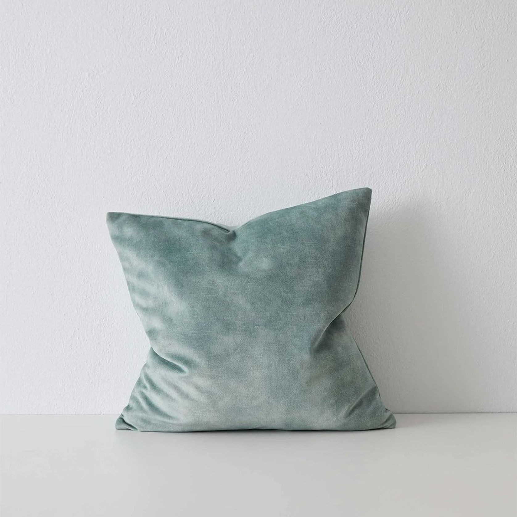 Weave Home Ava Velvet Cushion - Seaglass | 50 x 50cm gallery detail image