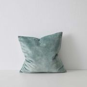 Weave Home Ava Velvet Cushion - Seaglass | 50 x 50cm gallery detail image
