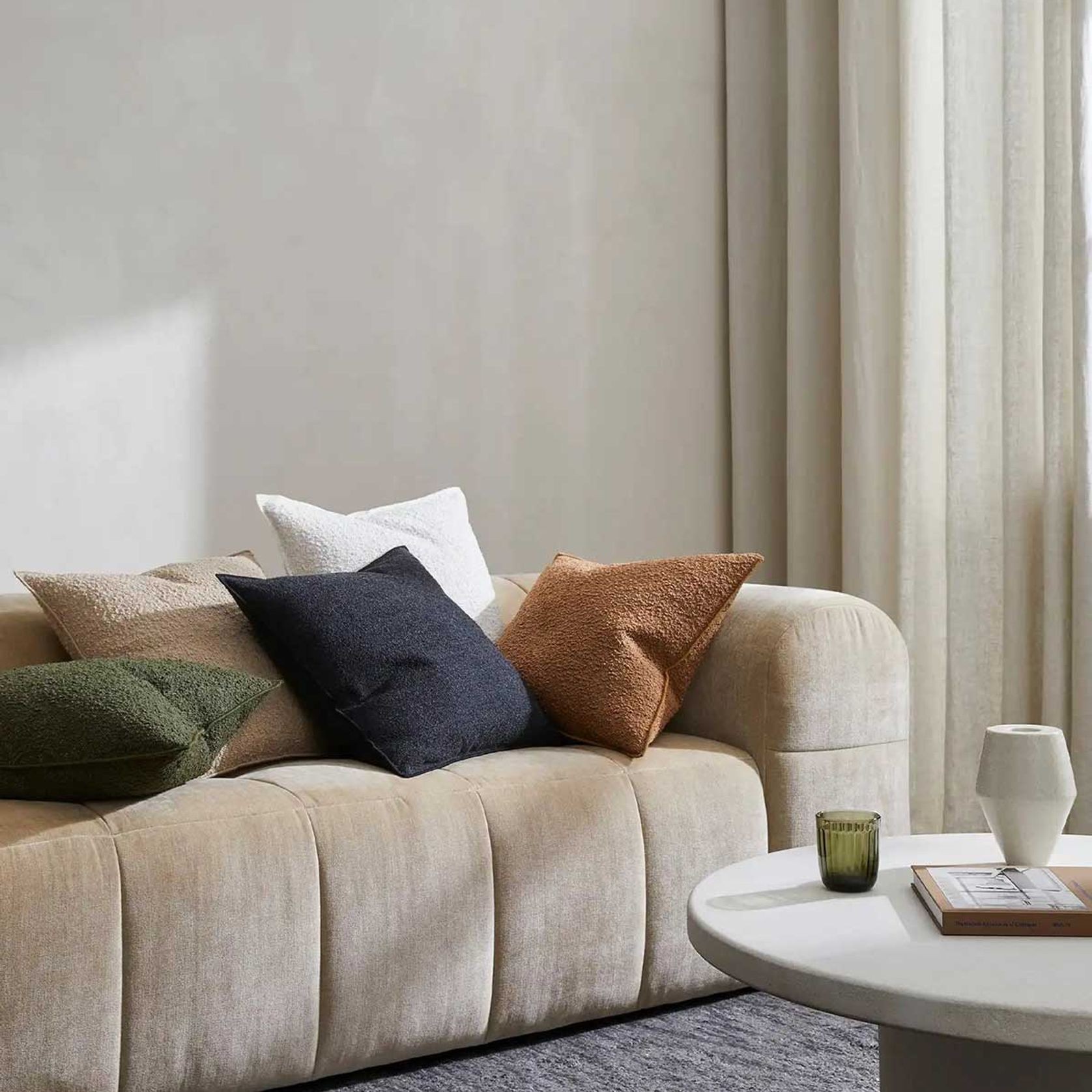 Weave Home Alberto Boucle Cushion - Ivory | 50 x 50cm gallery detail image