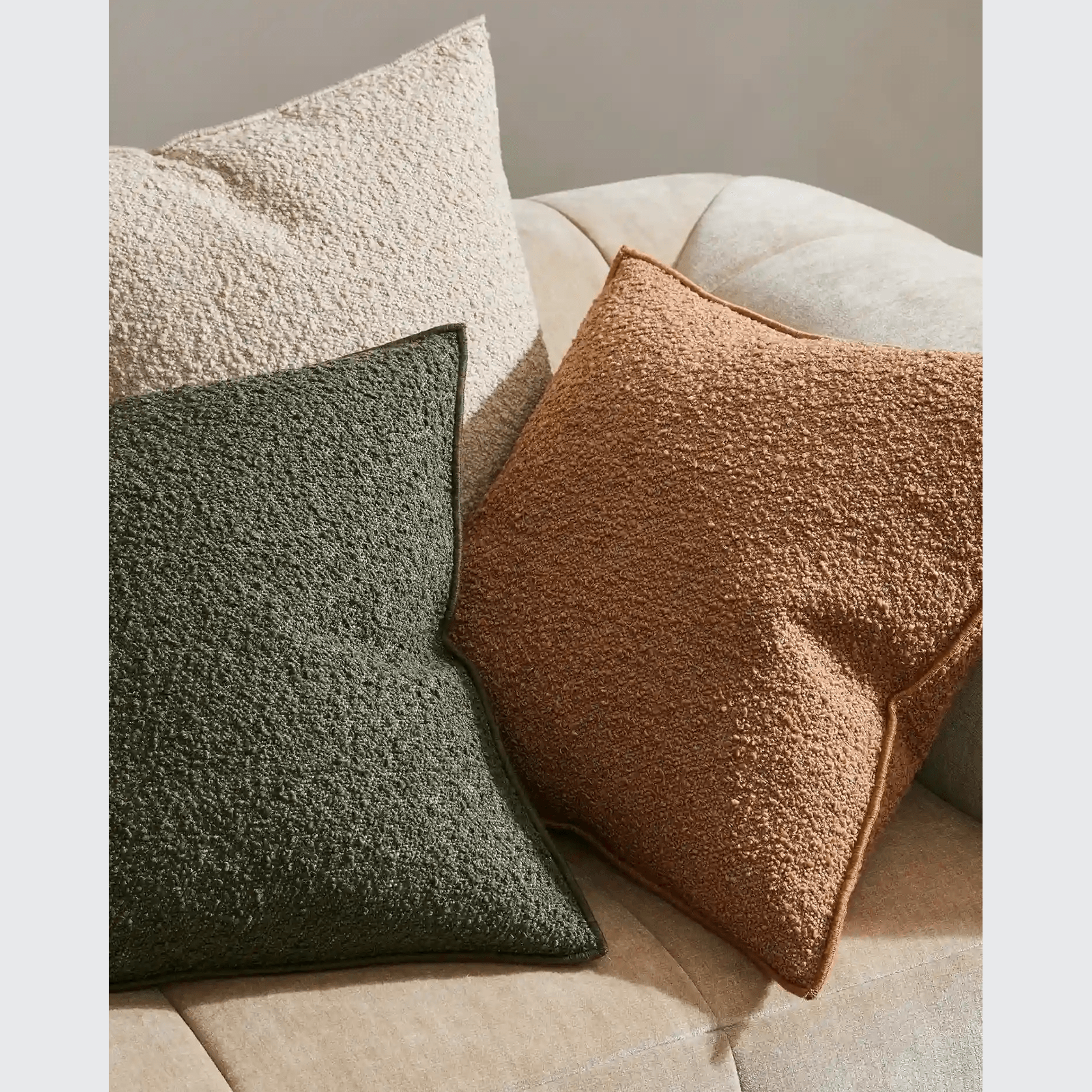 Weave Home Alberto Boucle Cushion - Nougat | 50 x 50cm gallery detail image