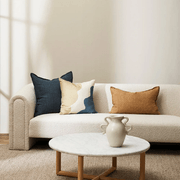 Baya Arcadia Handwoven Linen Cushion - Cumin | Lumbar gallery detail image