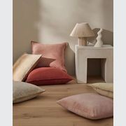 Weave Home Ava Velvet Cushion - Blush | 50 x 50cm gallery detail image