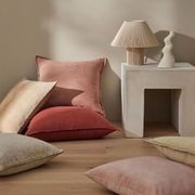 Weave Home Ava Velvet Cushion - Blush | 50 x 50cm gallery detail image