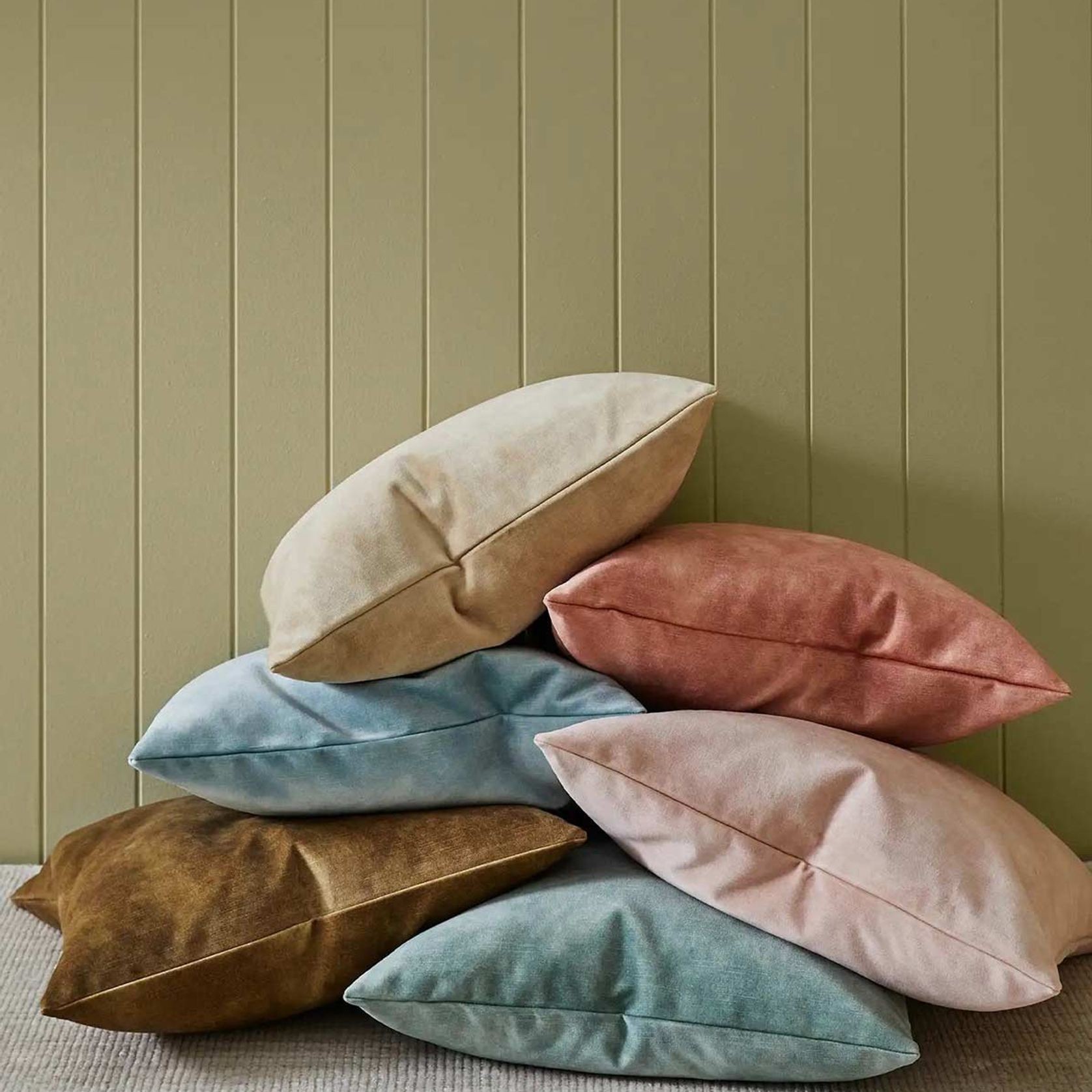 Weave Home Ava Velvet Cushion - Burnish | 50 x 50cm gallery detail image